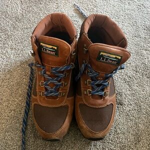 L.L. Bean Tan and Brown Hiking Boots